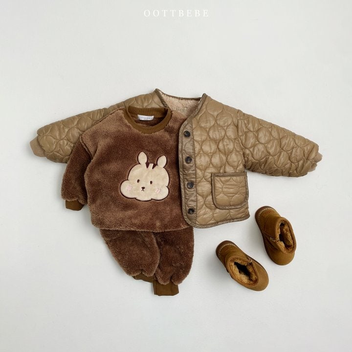 Oott Bebe - Korean Children Fashion - #designkidswear - Boa Urban City Quilting Jumper - 10