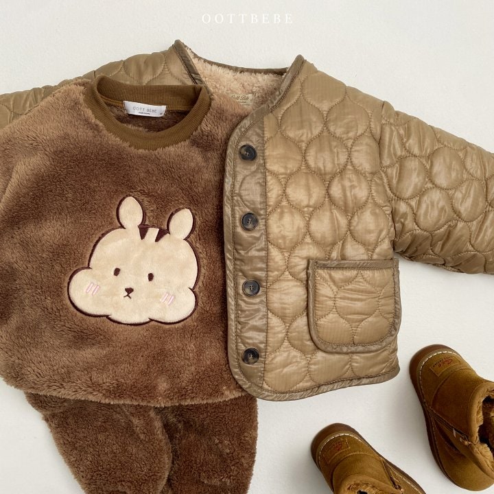 Oott Bebe - Korean Children Fashion - #littlefashionista - Boa Urban City Quilting Jumper - 3