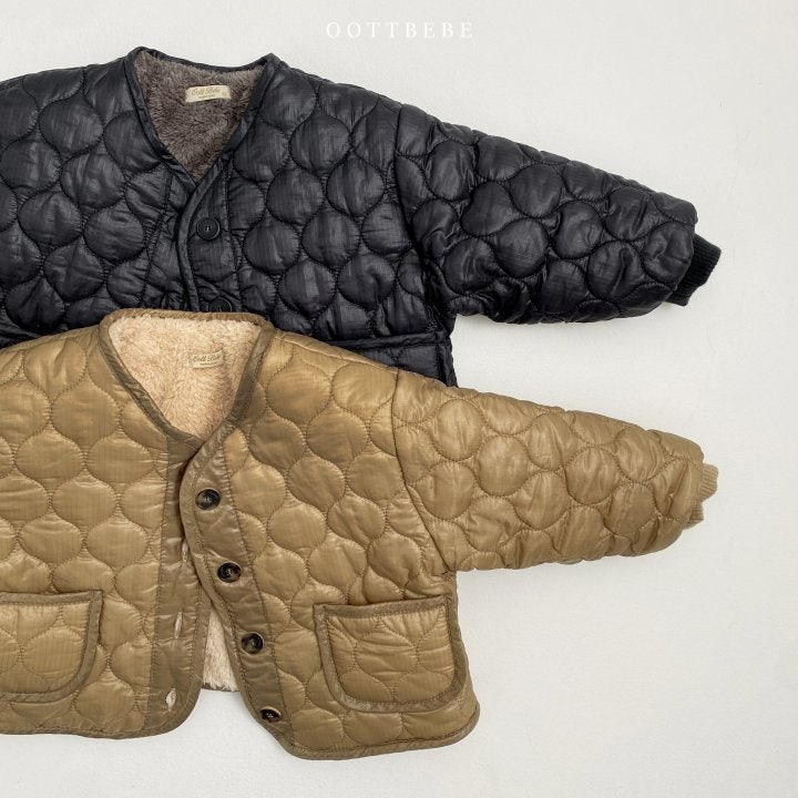 Oott Bebe - Korean Children Fashion - #prettylittlegirls - Boa Urban City Quilting Jumper - 6