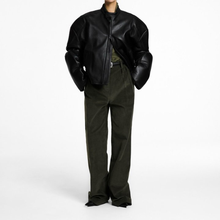 Paper Moon - Korean Women Fashion - #womensfashion - Lux Oversized Lambskin Leather Racer Biker Jacket