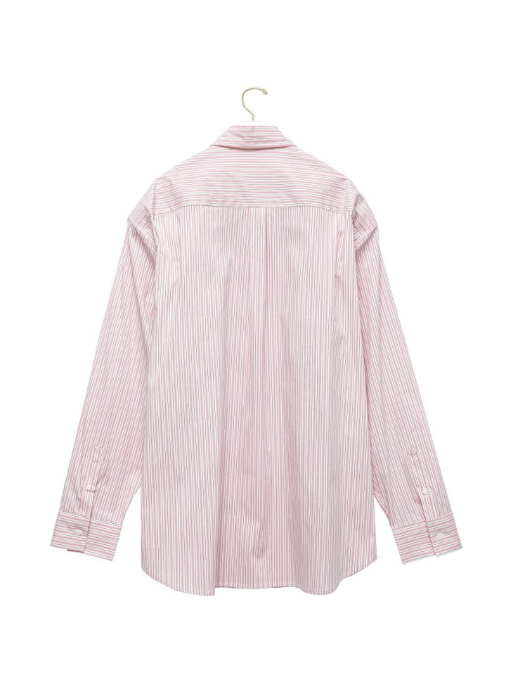 Paper Moon - Korean Women Fashion - #womensfashion - Boyfriend Fit Oversized Stripe Button Down Shirt - 7
