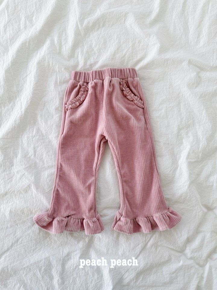 Peach Peach - Korean Children Fashion - #littlefashionista - Creamy Corduroy Bootcut Pants - 4