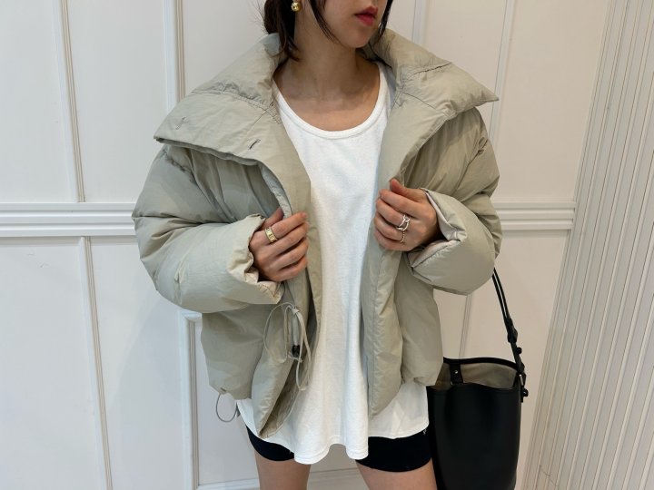 Pearls room - Korean Women Fashion - #momslook - Wrap Padding Jumper - 8