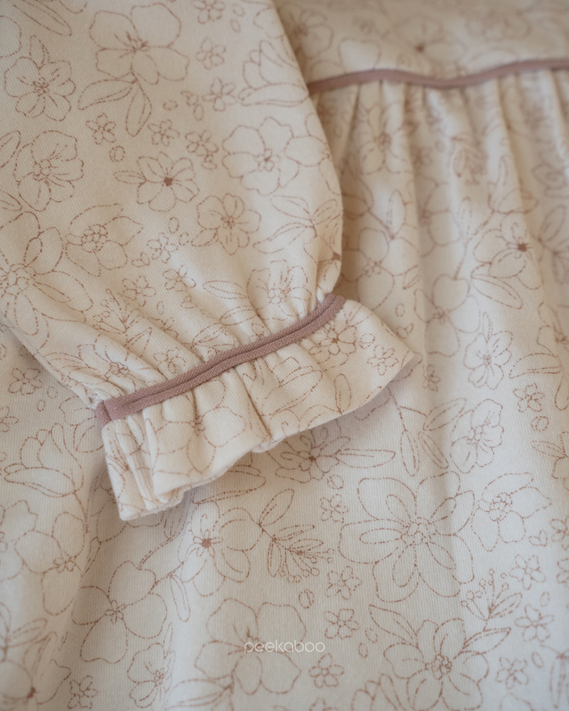 Peekaboo - Korean Baby Fashion - #babyfashion - Blossom Pajama Bodysuit - 4
