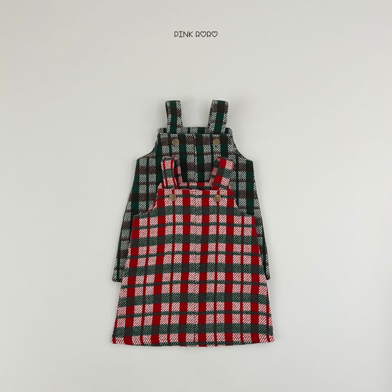 Pinkroro - Korean Children Fashion - #kidzfashiontrend - Merry Check One-piece - 3