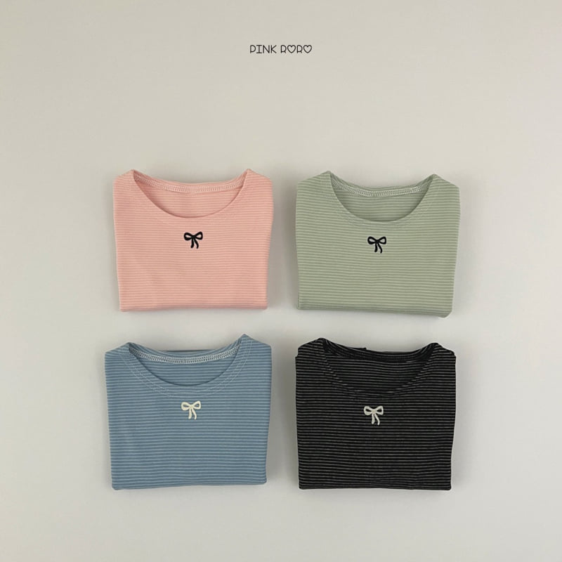 Pinkroro - Korean Children Fashion - #littlefashionista - Cotton Candy Stripe Fleece Tee - 9