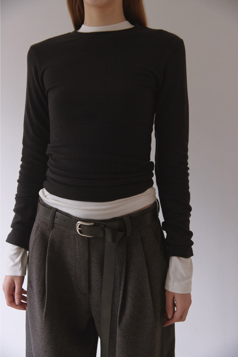 Project Wave - Korean Women Fashion - #momslook - Angora Layered Tee - 5