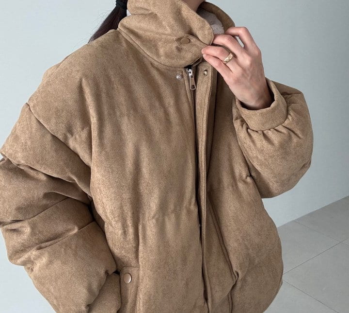 Ripple - Korean Women Fashion - #momslook - Suede Padding Jumper