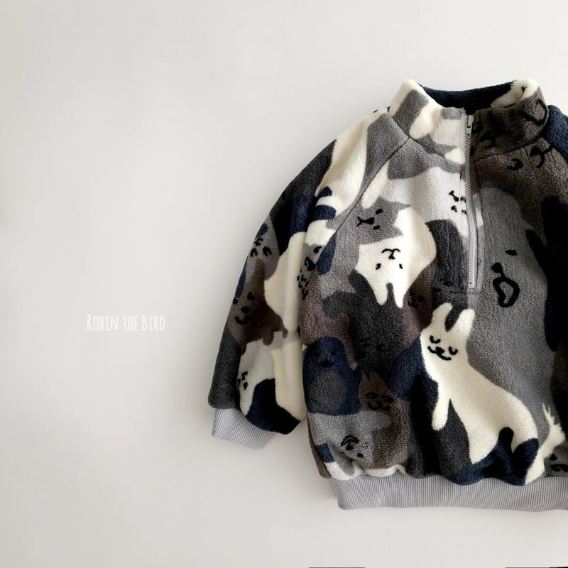 Saerobin - Korean Children Fashion - #todddlerfashion - Cat Camo Fleece Anorak - 6