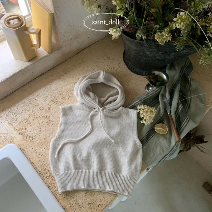 Saint Doll - Korean Children Fashion - #childofig - Hooded Knit Vest - 2