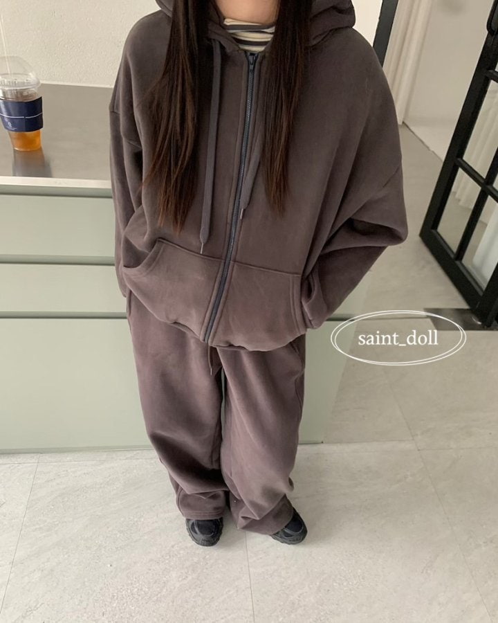 Saint Doll - Korean Children Fashion - #kidsshorts - Winter Hooded Zip-up With Mom - 6