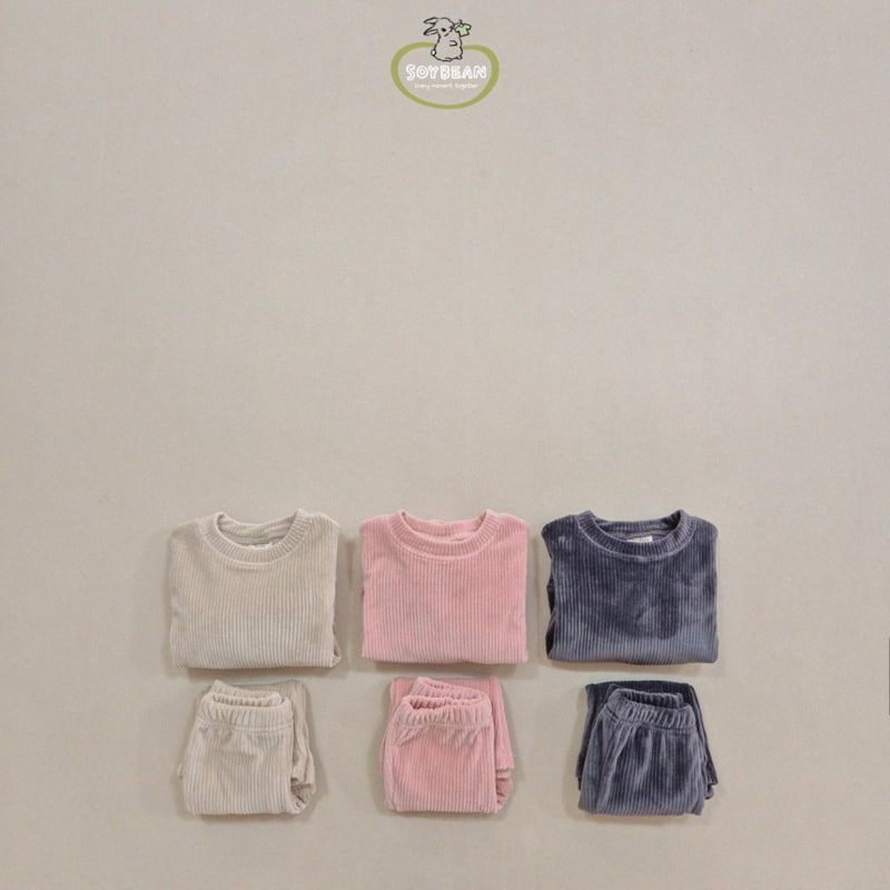 Soybean - Korean Children Fashion - #Kfashion4kids - Mink Bootcut Top Bottom Set - 6