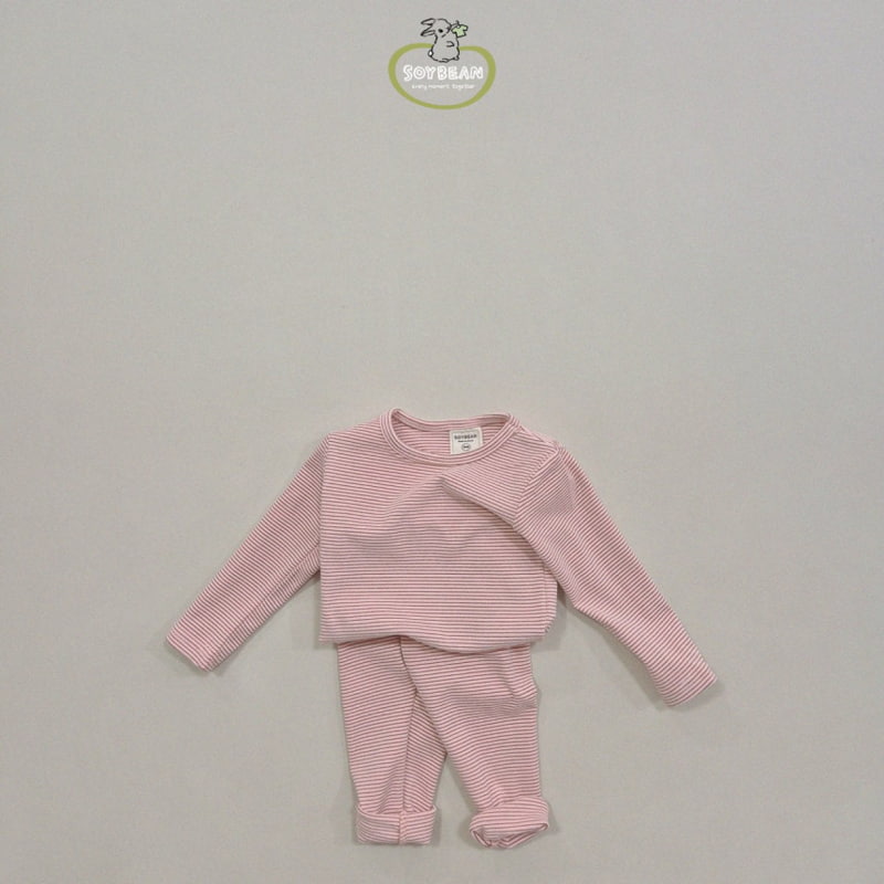 Soybean - Korean Children Fashion - #childofig - Cozy Stripe Loungewear - 7