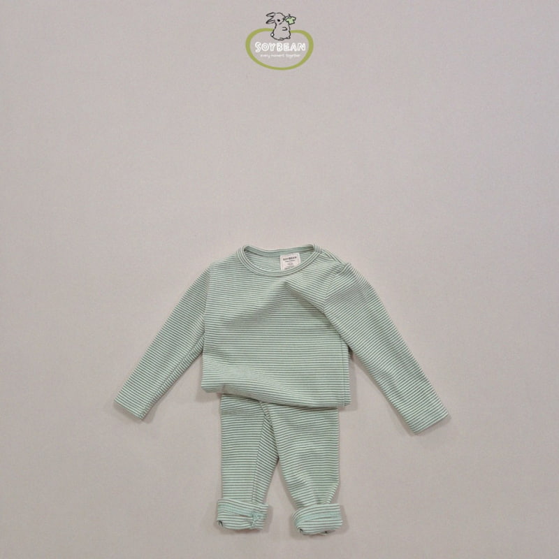 Soybean - Korean Children Fashion - #childrensboutique - Cozy Stripe Loungewear - 8