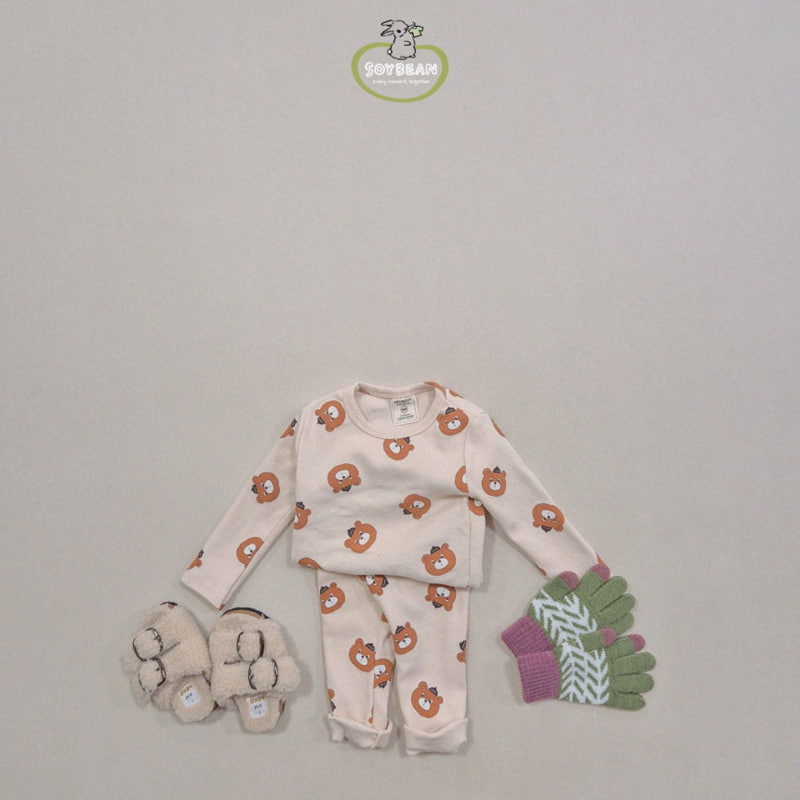 Soybean - Korean Children Fashion - #designkidswear - Brushed Bear Loungewear - 2