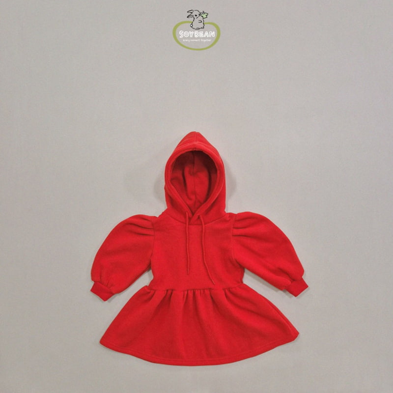 Soybean - Korean Children Fashion - #fashionkids - Fleece Hooded Dress - 6
