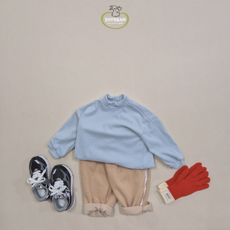 Soybean - Korean Children Fashion - #fashionkids - Peach Mockneck Tee - 3