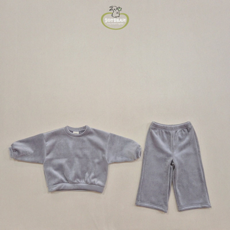 Soybean - Korean Children Fashion - #kidsshorts - Wide Mink Top Bottom Set - 6