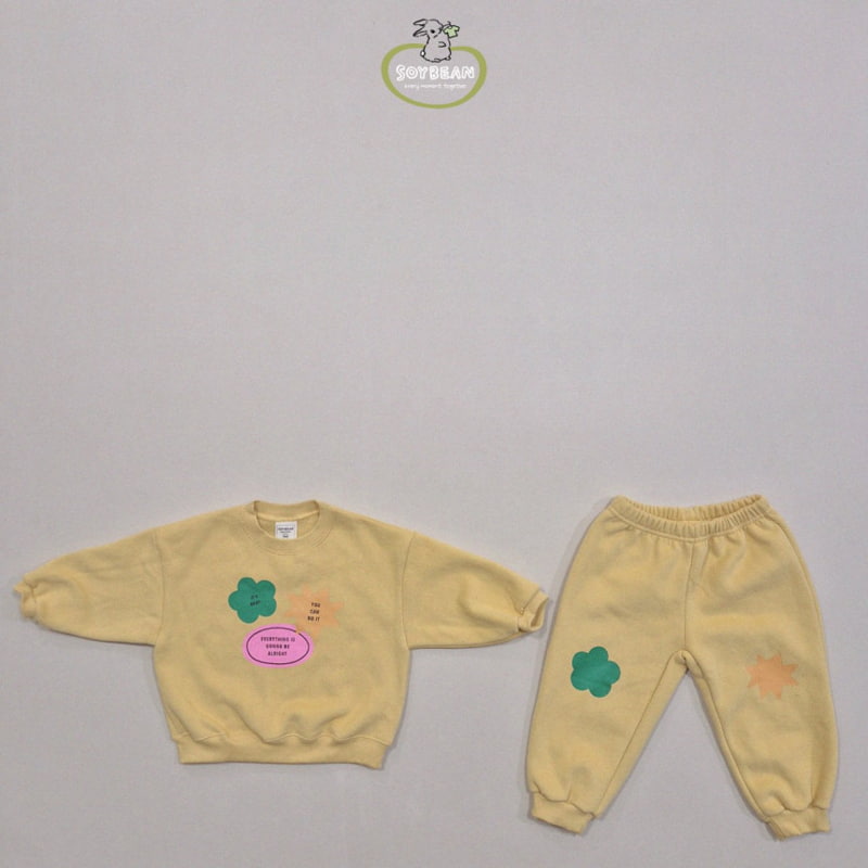 Soybean - Korean Children Fashion - #kidzfashiontrend - Wappen Printing Top Bottom Set - 5