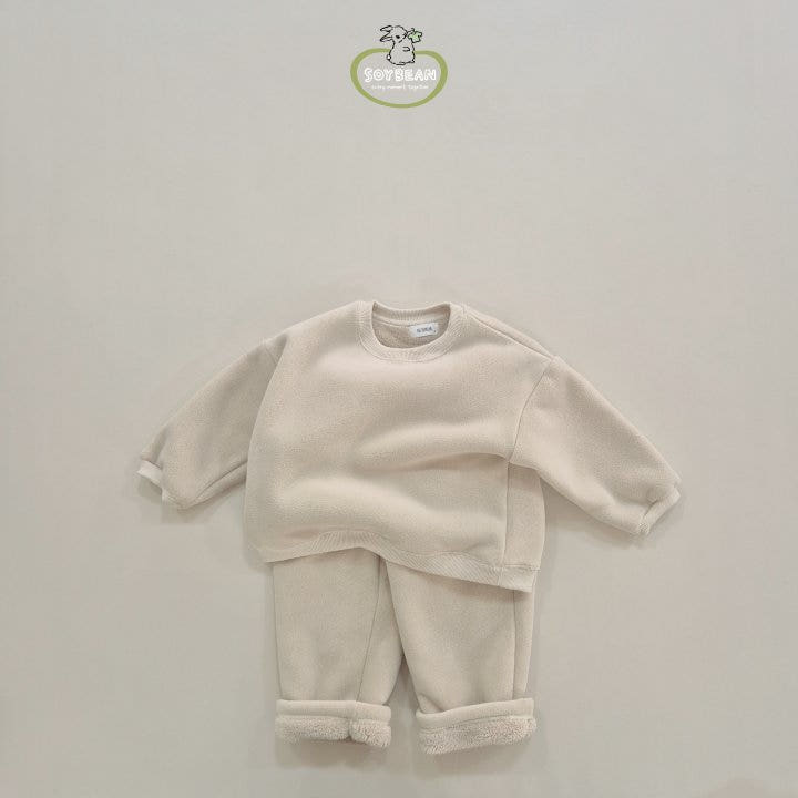 Soybean - Korean Children Fashion - #kidzfashiontrend - Super Fleece Wide Top Bottom Set - 5