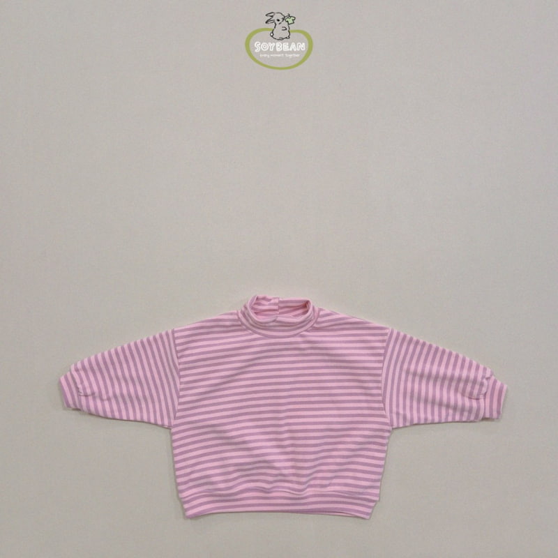 Soybean - Korean Children Fashion - #magicofchildhood - Peach Mockneck Sweatshirt - 11
