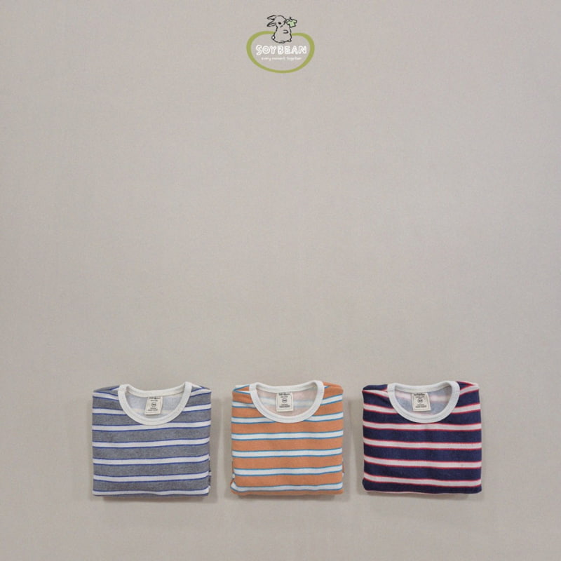 Soybean - Korean Children Fashion - #magicofchildhood - Fleece Stripe Sweatshirt - 5