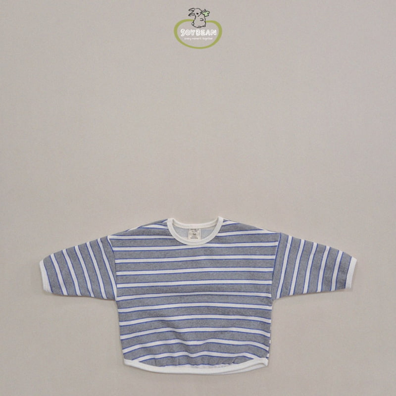 Soybean - Korean Children Fashion - #minifashionista - Fleece Stripe Sweatshirt - 6