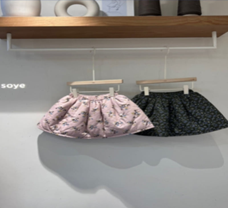 Soye - Korean Children Fashion - #childofig - Pauline Floral Padded Skirt