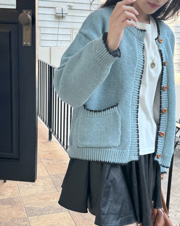 Theres - Korean Women Fashion - #pursuepretty - Line Cardigan - 5