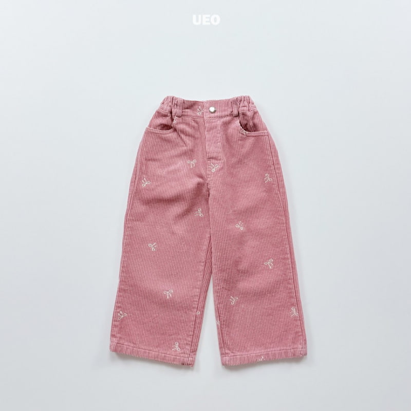 U Eo - Korean Children Fashion - #childofig - Ribbon Embroidered Corduroy Pants - 5
