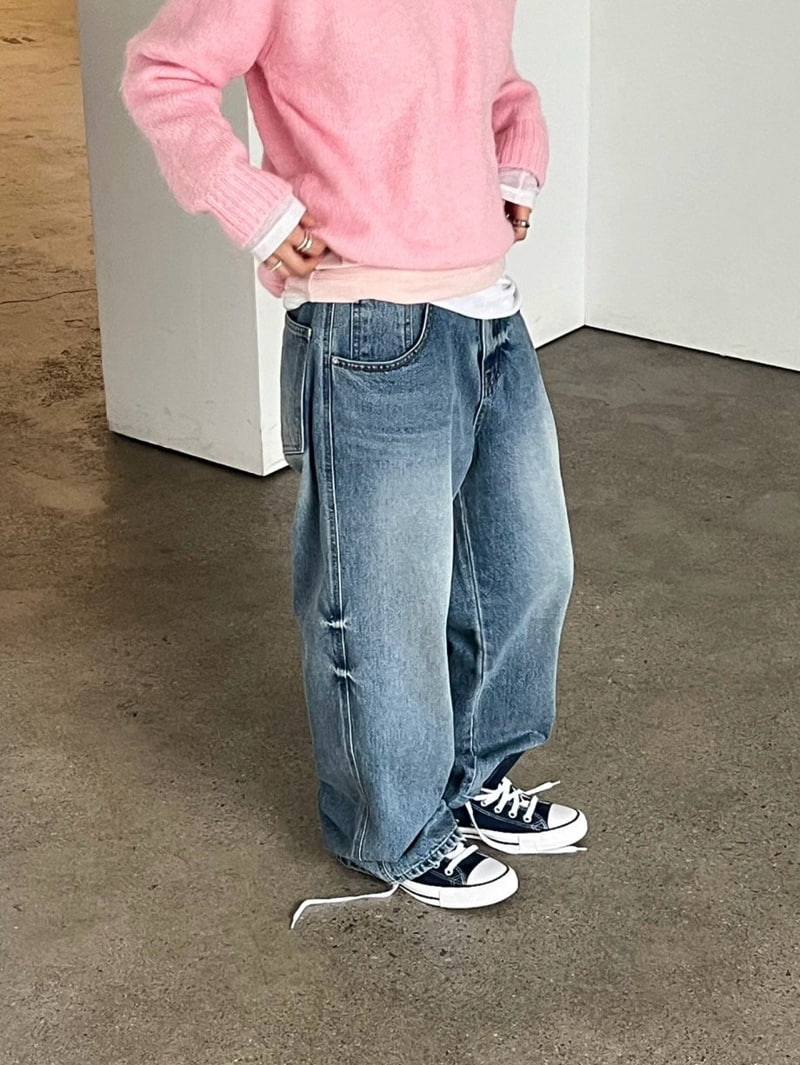 Unbound - Korean Women Fashion - #momslook - Deep Pocket Denim Pants - 5