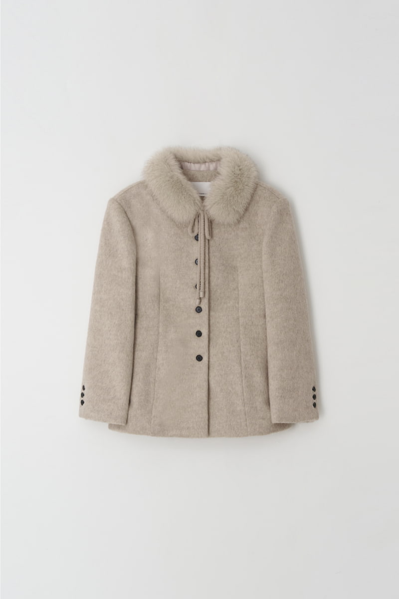 Understanding - Korean Women Fashion - #momslook - Suri Alpaca Fox Jacket with Muffler - 11