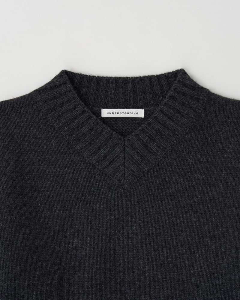 Understanding - Korean Women Fashion - #momslook - V Neck Yak Knit Sweater - 9