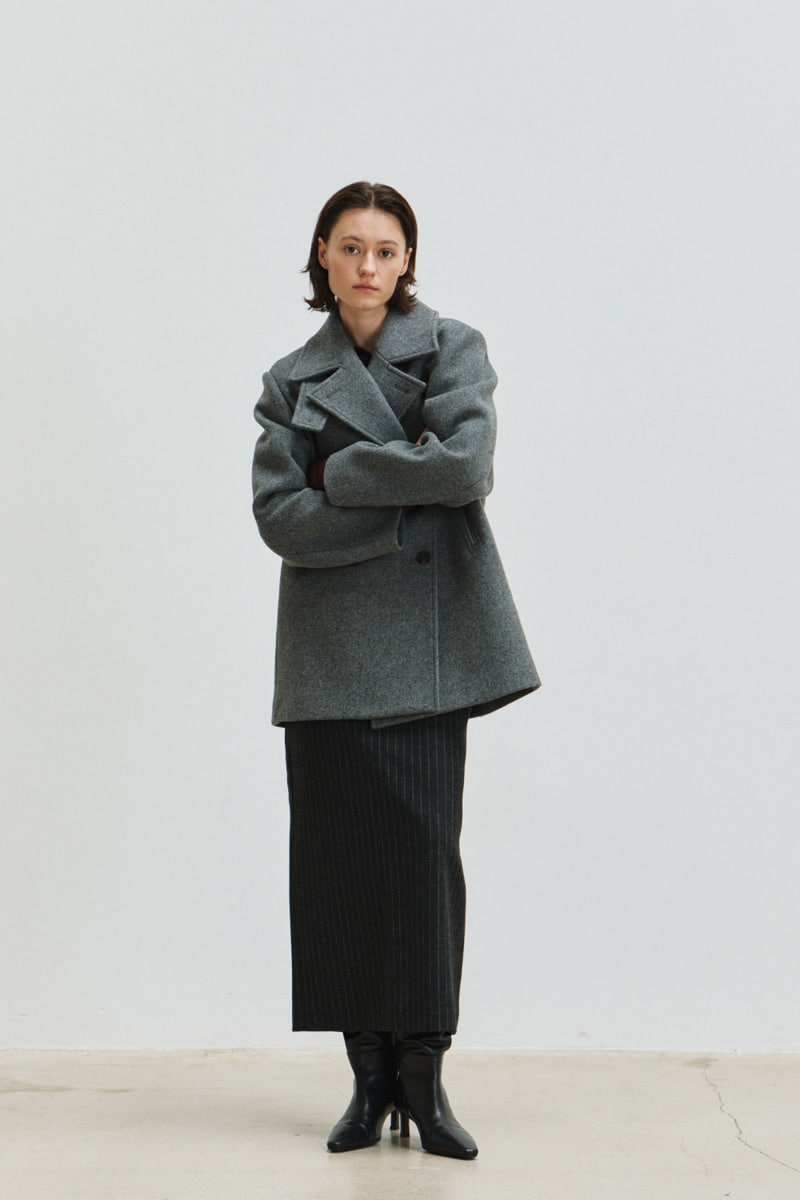 Understanding - Korean Women Fashion - #pursuepretty - Wool Half Pea Coat - 8