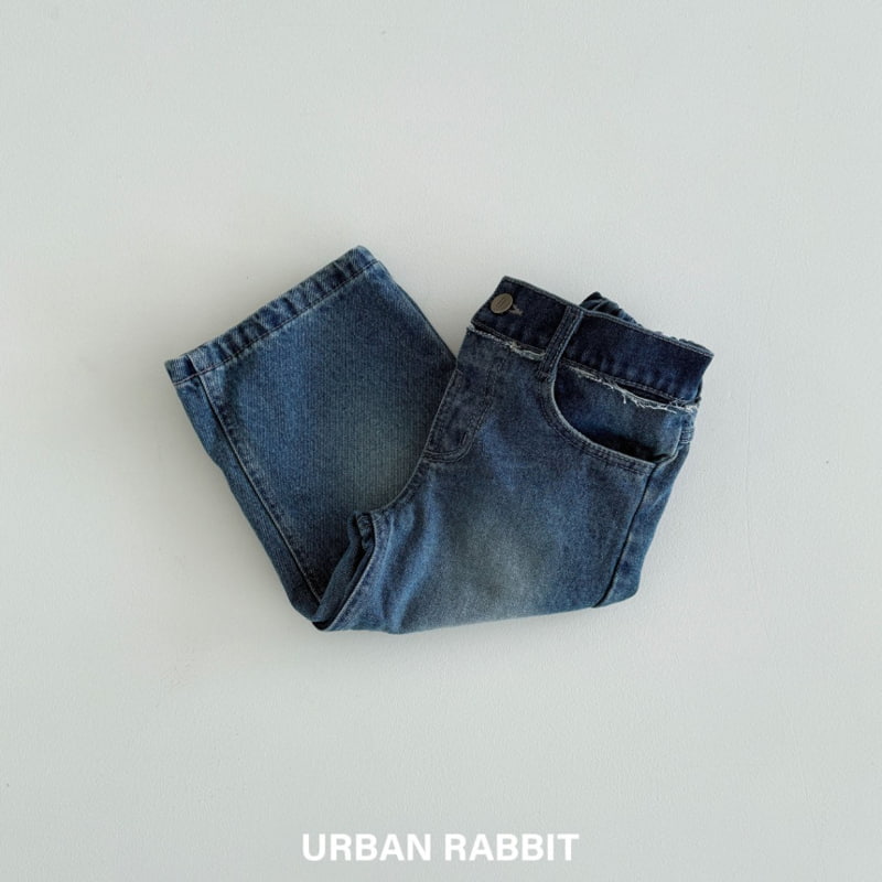 Urban Rabbit - Korean Children Fashion - #childrensboutique - Two-tone Brushed Denim Pants - 5