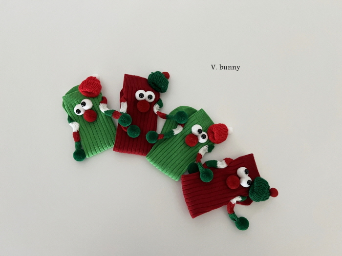 V Bunny - Korean Children Fashion - #littlefashionista - Rattle Socks Set - 7