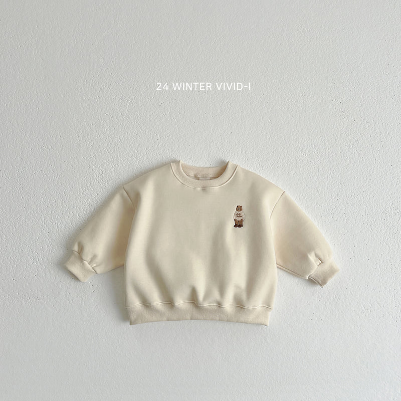 Vivid I - Korean Children Fashion - #Kfashion4kids - Daily Bear Embroidery Sweatshirts - 5