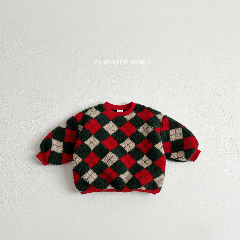 Vivid I - Korean Children Fashion - #childofig - Check Fleece Sweatshirts