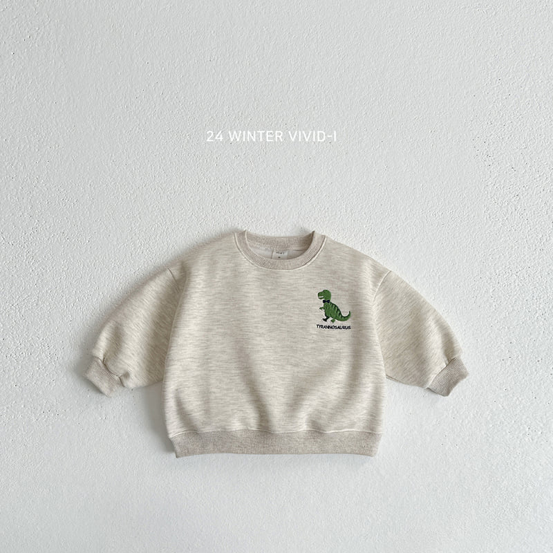 Vivid I - Korean Children Fashion - #designkidswear - Jurassic Embroidery Sweatshirts - 4