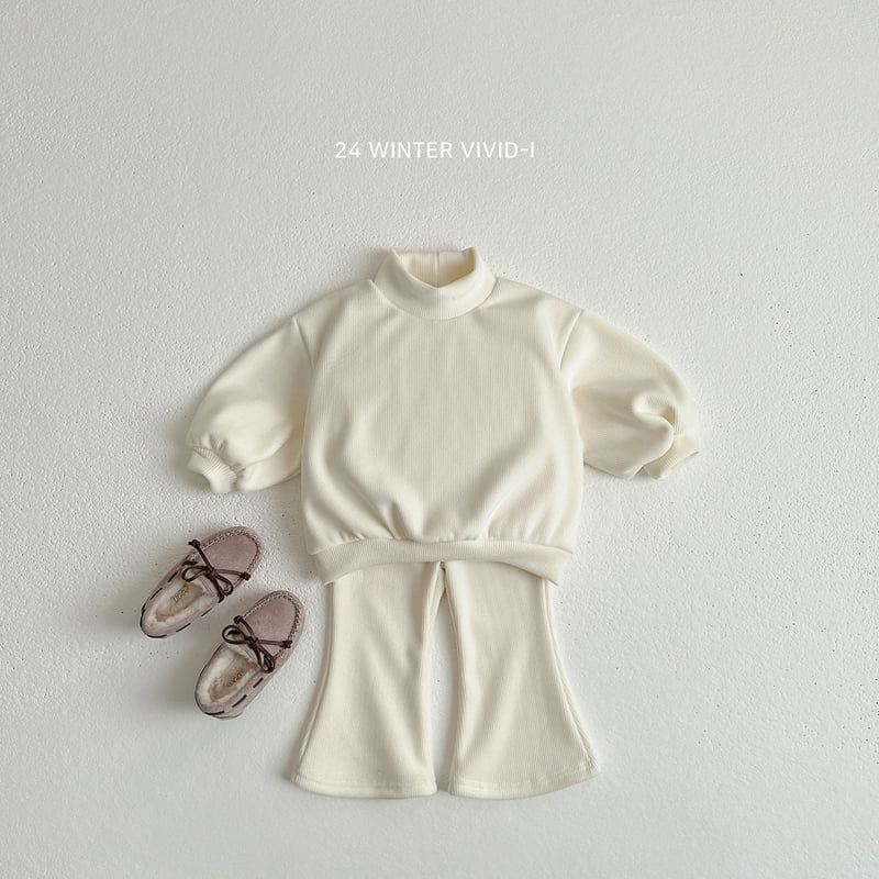 Vivid I - Korean Children Fashion - #kidsshorts - Veloa Bootcut Top Bottom Set - 5