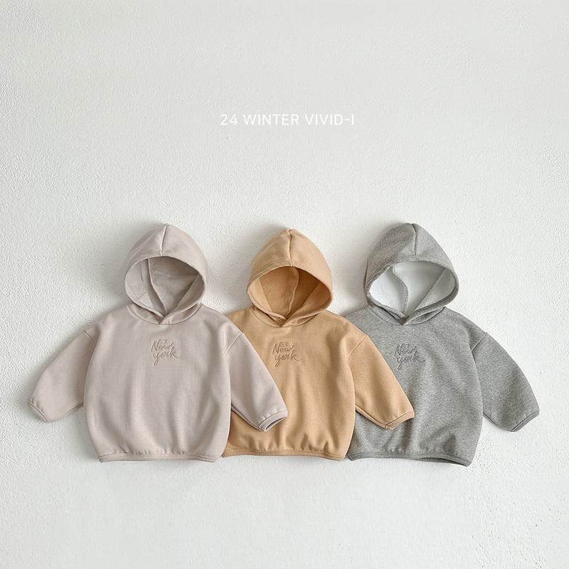 Vivid I - Korean Children Fashion - #kidsstore - New York Embroidered Hoodie