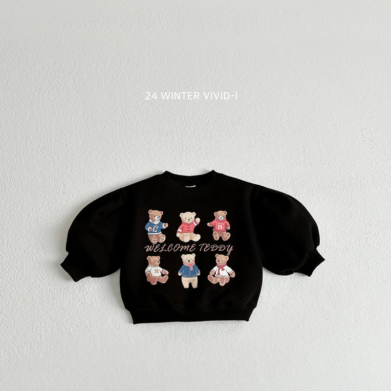 Vivid I - Korean Children Fashion - #kidsshorts - Bear Puff Sweatshirts - 4