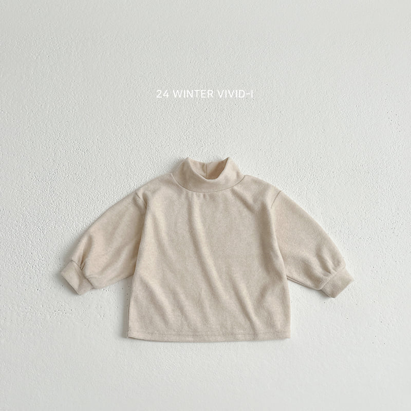 Vivid I - Korean Children Fashion - #kidsstore - Loose Fit Turtleneck Tee - 4