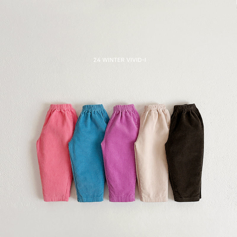 Vivid I - Korean Children Fashion - #littlefashionista - Basic Fleece Corduroy Pants