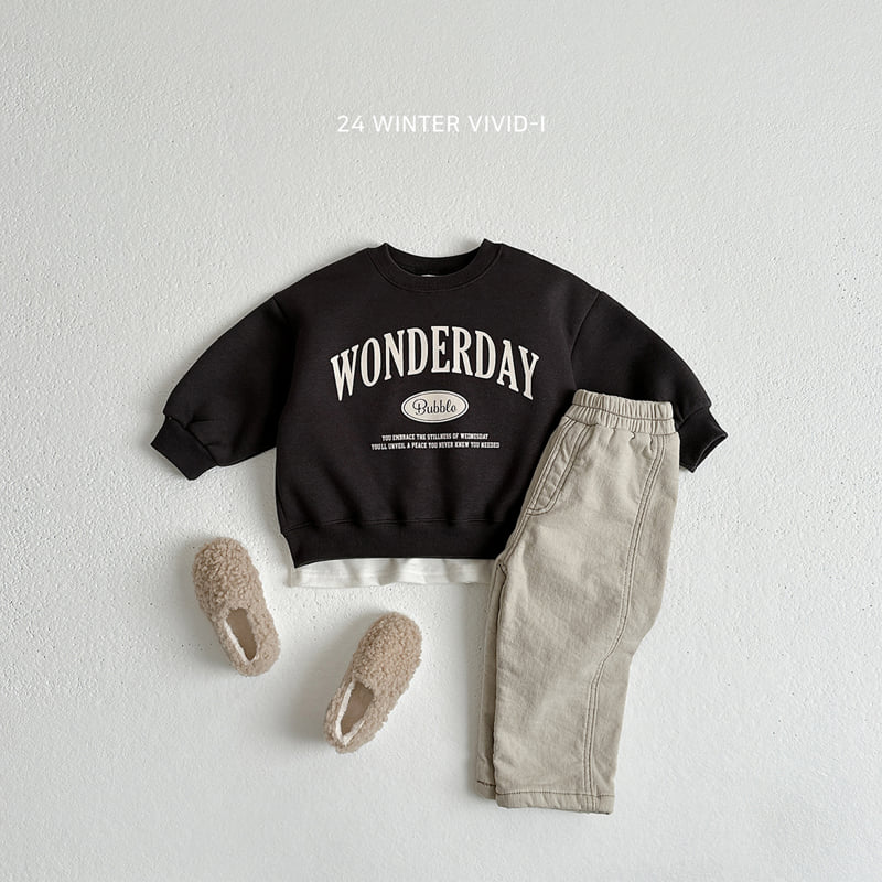 Vivid I - Korean Children Fashion - #littlefashionista - Fleece Stitch Cotton Pants - 7