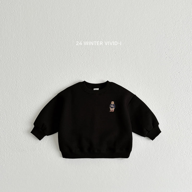 Vivid I - Korean Children Fashion - #littlefashionista - Daily Bear Embroidery Sweatshirts - 6