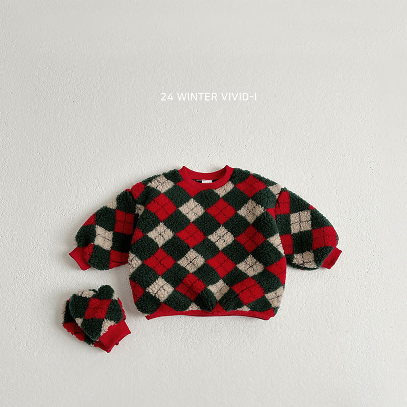 Vivid I - Korean Children Fashion - #magicofchildhood - Check Fleece Sweatshirts - 12