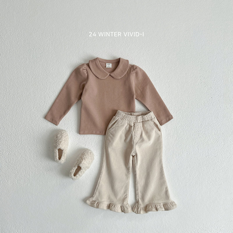 Vivid I - Korean Children Fashion - #prettylittlegirls - Princess Frill Corduroy Pants - 7