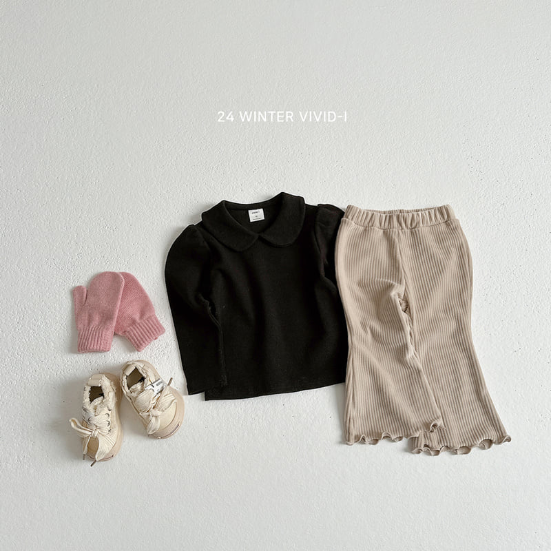 Vivid I - Korean Children Fashion - #prettylittlegirls - Ribbed Pants - 12