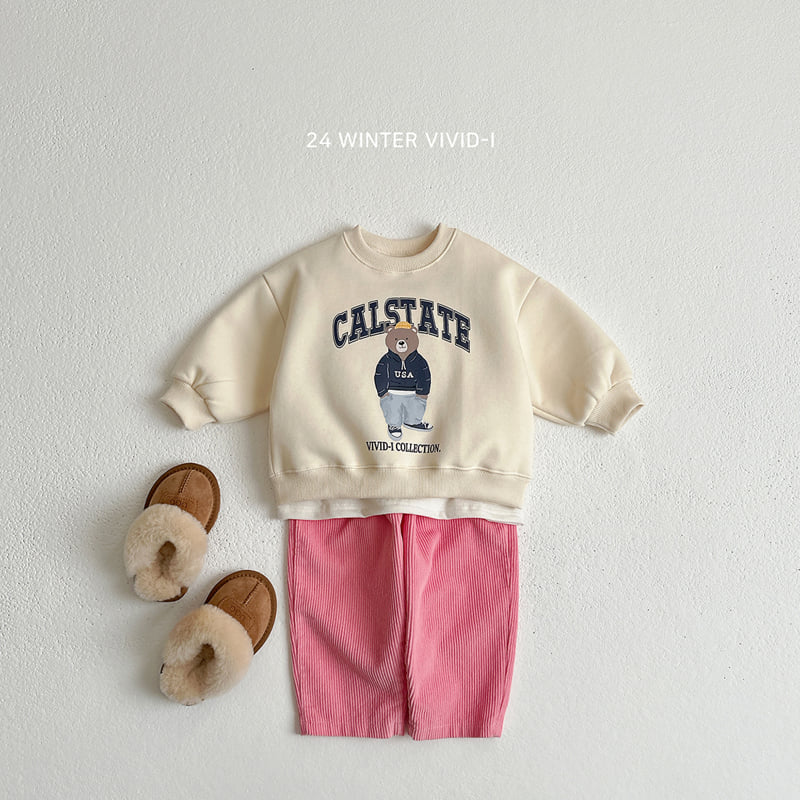 Vivid I - Korean Children Fashion - #toddlerclothing - Original Bear Top Bottom Set - 11